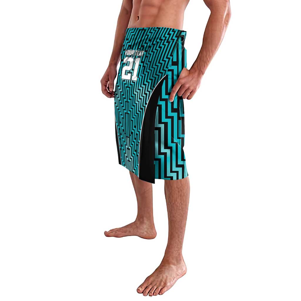 Custom Basketball New Zealand Lavalava Teal Maori Ta Moko Indigenous - Polynesian Pride