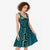 Custom Basketball New Zealand Midi Dress Teal Maori Ta Moko Indigenous - Polynesian Pride