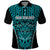 Custom Basketball New Zealand Polo Shirt Teal Maori Ta Moko Indigenous - Polynesian Pride
