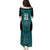 Custom Basketball New Zealand Puletasi Teal Maori Ta Moko Indigenous - Polynesian Pride