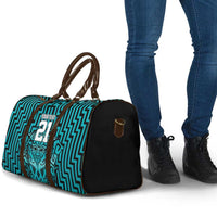 Custom Basketball New Zealand Travel Bag Teal Maori Ta Moko Indigenous - Polynesian Pride