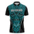 Custom Basketball New Zealand Zipper Polo Shirt Teal Maori Ta Moko Indigenous - Polynesian Pride