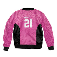 New Zealand Custom Bomber Jacket Fire Basketball Maori Tribal Pink LT9 - Polynesian Pride