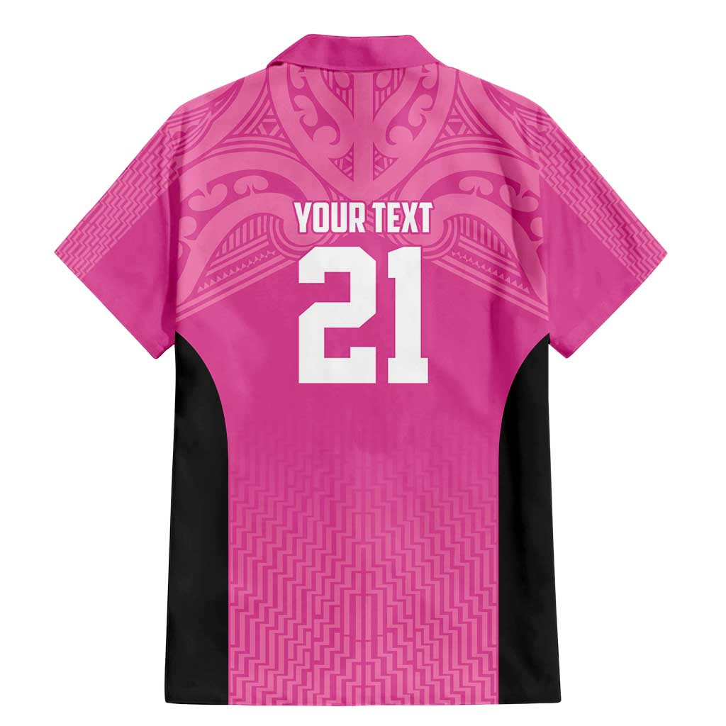 New Zealand Custom Family Matching Mermaid Dress and Hawaiian Shirt Fire Basketball Maori Tribal Pink LT9 - Polynesian Pride