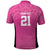 New Zealand Custom Polo Shirt Fire Basketball Maori Tribal Pink - Polynesian Pride