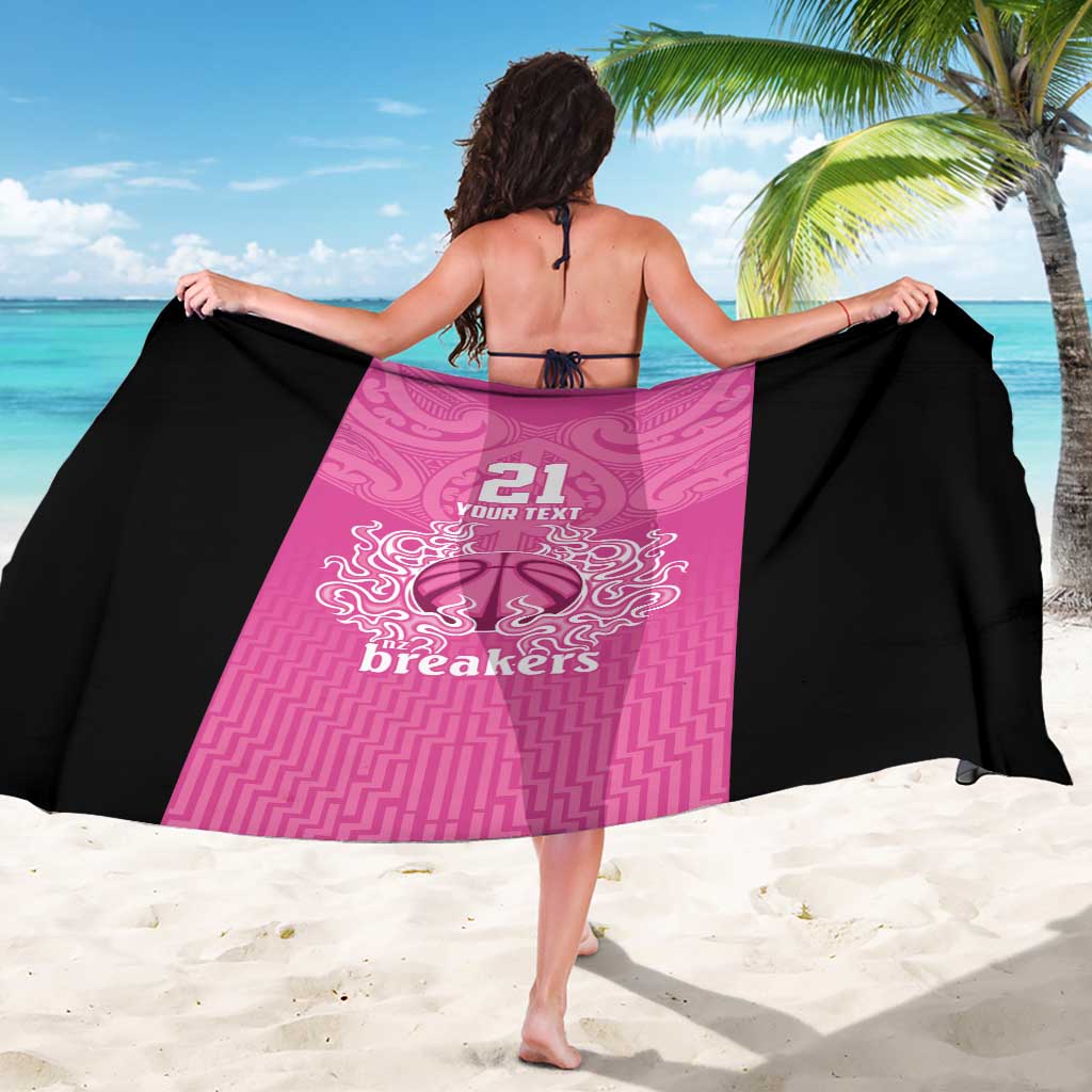 New Zealand Custom Sarong Fire Basketball Maori Tribal Pink - Polynesian Pride