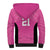 New Zealand Custom Sherpa Hoodie Fire Basketball Maori Tribal Pink - Polynesian Pride