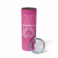 New Zealand Custom Skinny Tumbler Fire Basketball Maori Tribal Pink LT9 - Polynesian Pride