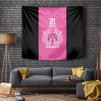 New Zealand Custom Tapestry Fire Basketball Maori Tribal Pink LT9 Pink - Polynesian Pride