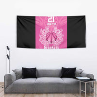 New Zealand Custom Tapestry Fire Basketball Maori Tribal Pink LT9 - Polynesian Pride