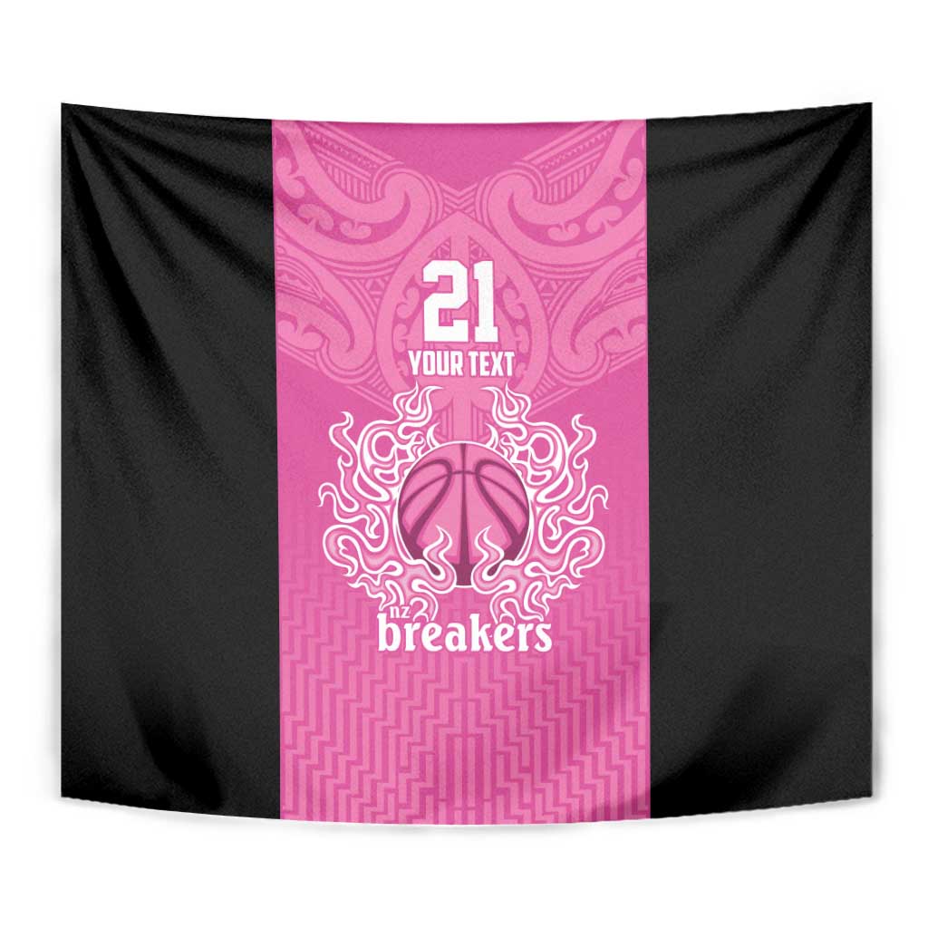 New Zealand Custom Tapestry Fire Basketball Maori Tribal Pink LT9 - Polynesian Pride