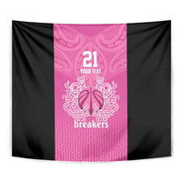 New Zealand Custom Tapestry Fire Basketball Maori Tribal Pink LT9 - Polynesian Pride