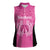 New Zealand Custom Women Sleeveless Polo Shirt Fire Basketball Maori Tribal Pink - Polynesian Pride