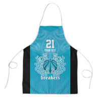 New Zealand Custom Apron Fire Basketball Maori Tribal Sky Blue LT9 Blue - Polynesian Pride