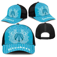 New Zealand Baseball Net Cap Fire Basketball Maori Tribal Sky Blue - Polynesian Pride
