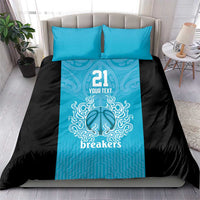 New Zealand Custom Bedding Set Fire Basketball Maori Tribal Sky Blue LT9 - Polynesian Pride