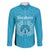 New Zealand Custom Family Matching Off The Shoulder Long Sleeve Dress and Hawaiian Shirt Fire Basketball Maori Tribal Sky Blue - Polynesian Pride