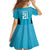 New Zealand Custom Family Matching Short Sleeve Bodycon Dress and Hawaiian Shirt Fire Basketball Maori Tribal Sky Blue - Polynesian Pride