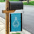 New Zealand Custom Garden Flag Fire Basketball Maori Tribal Sky Blue - Polynesian Pride