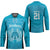 New Zealand Custom Hockey Jersey Fire Basketball Maori Tribal Sky Blue - Polynesian Pride