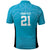 New Zealand Custom Polo Shirt Fire Basketball Maori Tribal Sky Blue - Polynesian Pride