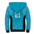 New Zealand Custom Sherpa Hoodie Fire Basketball Maori Tribal Sky Blue - Polynesian Pride