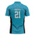 New Zealand Custom Zipper Polo Shirt Fire Basketball Maori Tribal Sky Blue - Polynesian Pride