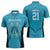 New Zealand Custom Zipper Polo Shirt Fire Basketball Maori Tribal Sky Blue - Polynesian Pride