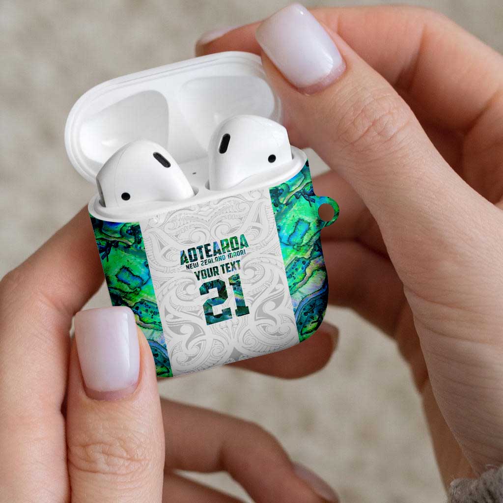 Custom New Zealand Aotearoa AirPods Case Green Maori Paua Shell Indigenous LT9 - Polynesian Pride