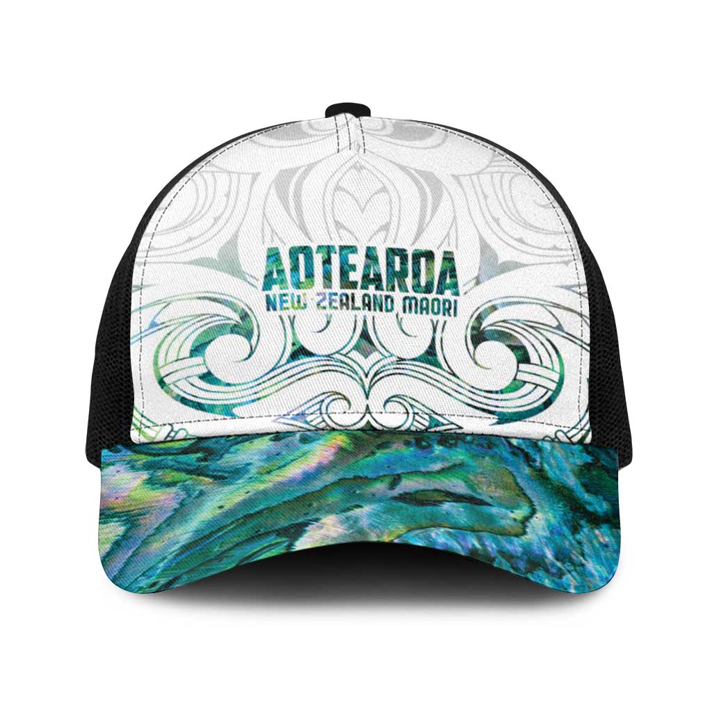 New Zealand Aotearoa Baseball Net Cap Green Maori Papua Shell Indigenous - Polynesian Pride
