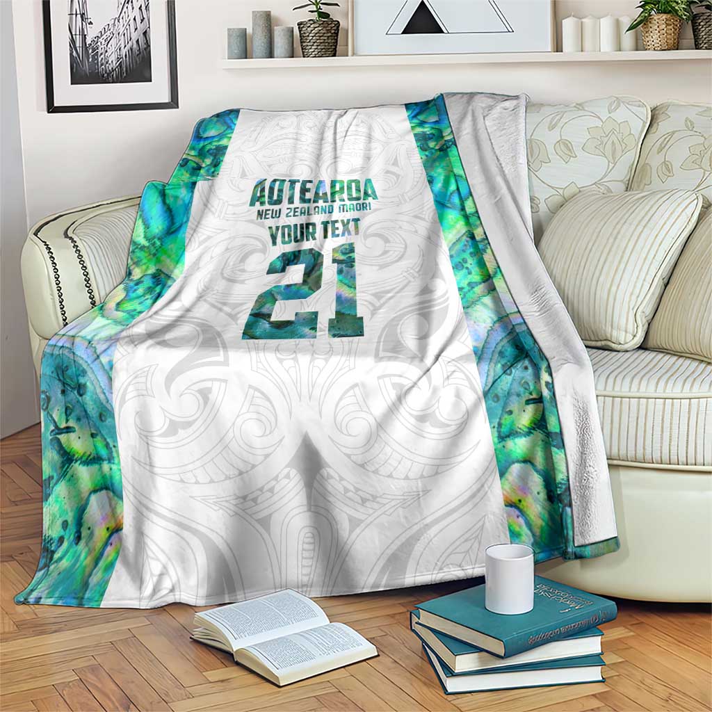 Custom New Zealand Aotearoa Blanket Green Maori Paua Shell Indigenous - Polynesian Pride