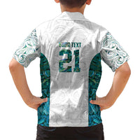 Custom New Zealand Aotearoa Family Matching Puletasi and Hawaiian Shirt Green Maori Paua Shell Indigenous - Polynesian Pride