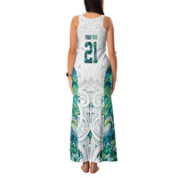 Custom New Zealand Aotearoa Family Matching Tank Maxi Dress and Hawaiian Shirt Green Maori Paua Shell Indigenous LT9 - Polynesian Pride
