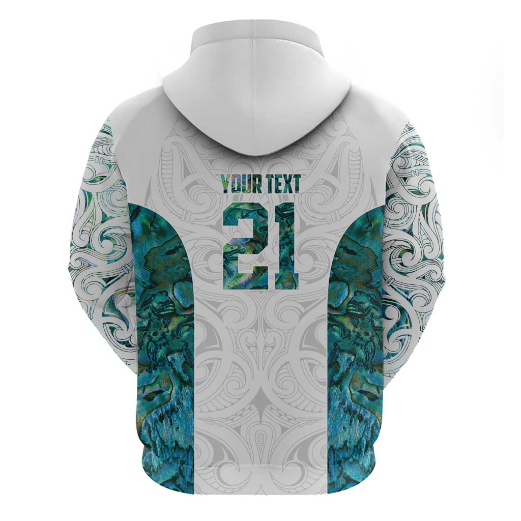 Custom New Zealand Aotearoa Hoodie Green Maori Paua Shell Indigenous - Polynesian Pride