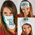 New Zealand Aotearoa Neck Gaiter Green Maori Paua Shell Indigenous LT9