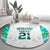 Custom New Zealand Aotearoa Round Carpet Green Maori Paua Shell Indigenous - Polynesian Pride