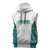 Custom New Zealand Aotearoa Sleeveless Hoodie Green Maori Paua Shell Indigenous - Polynesian Pride