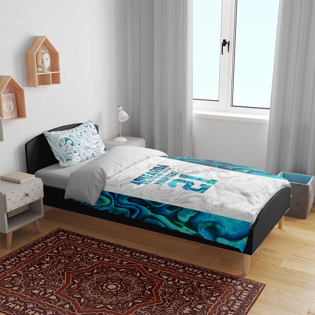 Custom New Zealand Aotearoa Bedding Set Maori Paua Shell Indigenous - Polynesian Pride