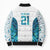 Custom New Zealand Aotearoa Bomber Puffer Jacket Maori Paua Shell Indigenous - Polynesian Pride