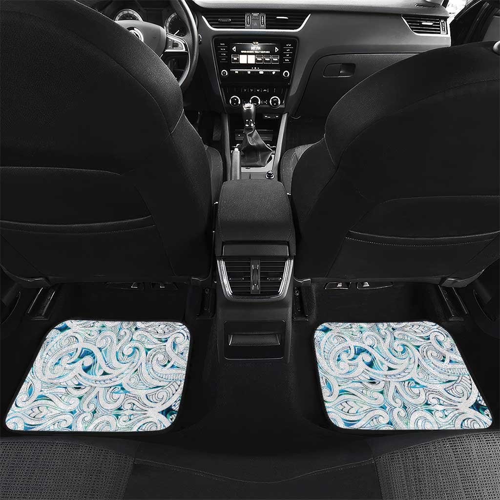 Custom New Zealand Aotearoa Car Mats Maori Paua Shell Indigenous - Polynesian Pride