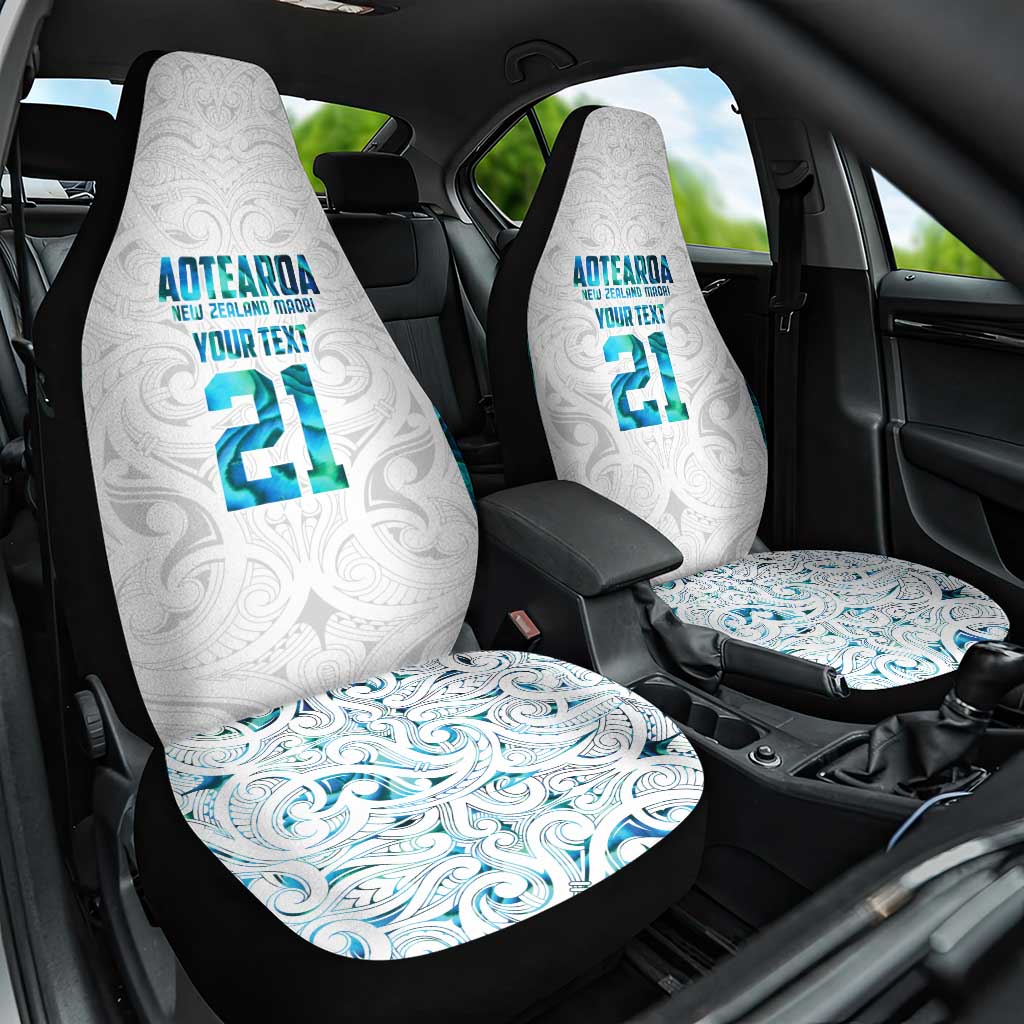 Custom New Zealand Aotearoa Car Seat Cover Maori Paua Shell Indigenous - Polynesian Pride