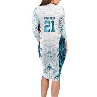 Custom New Zealand Aotearoa Family Matching Long Sleeve Bodycon Dress and Hawaiian Shirt Maori Paua Shell Indigenous LT9 - Polynesian Pride