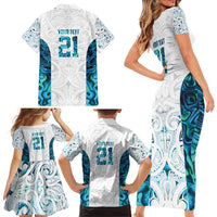 Custom New Zealand Aotearoa Family Matching Short Sleeve Bodycon Dress and Hawaiian Shirt Maori Paua Shell Indigenous LT9 - Polynesian Pride