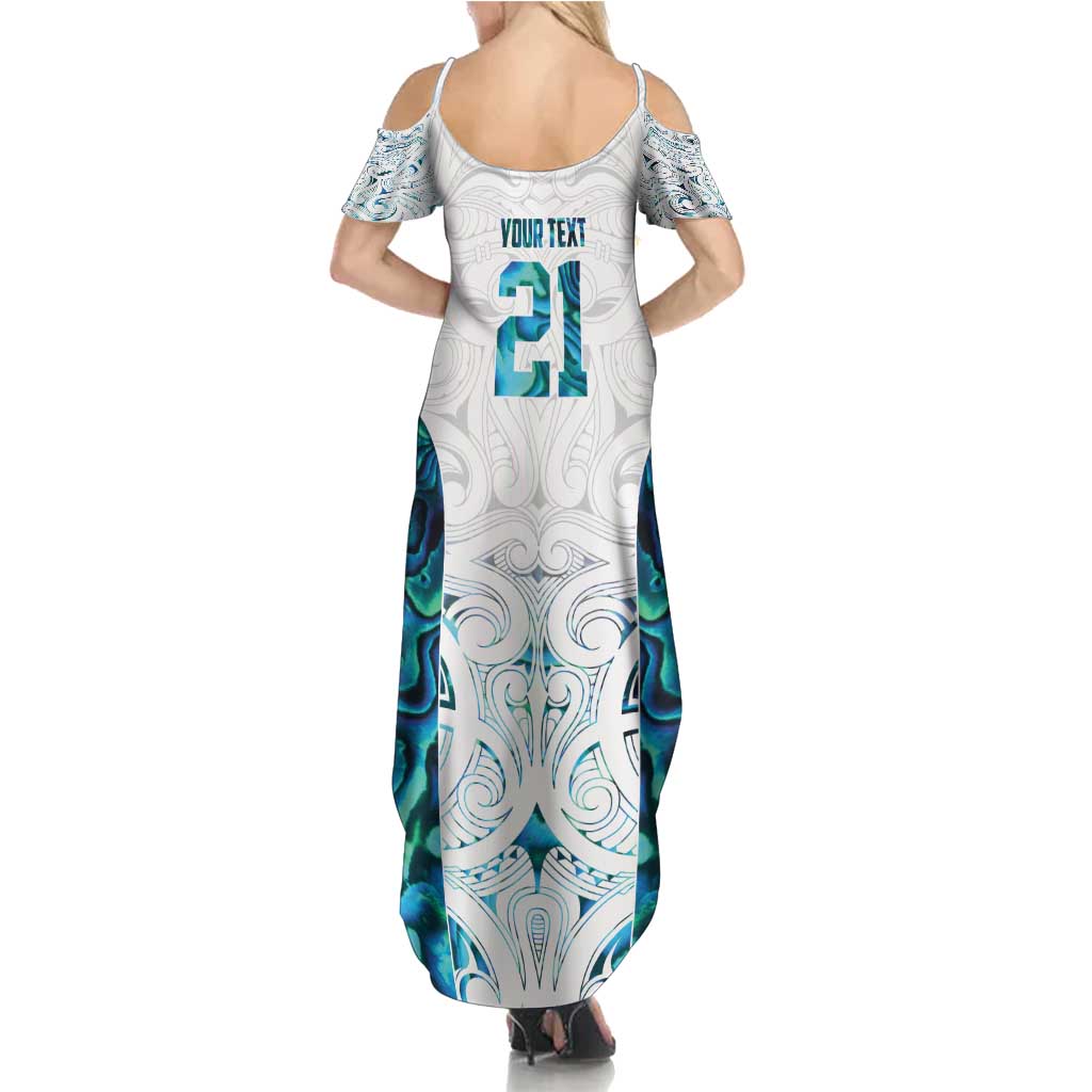 Custom New Zealand Aotearoa Family Matching Summer Maxi Dress and Hawaiian Shirt Maori Paua Shell Indigenous LT9 - Polynesian Pride