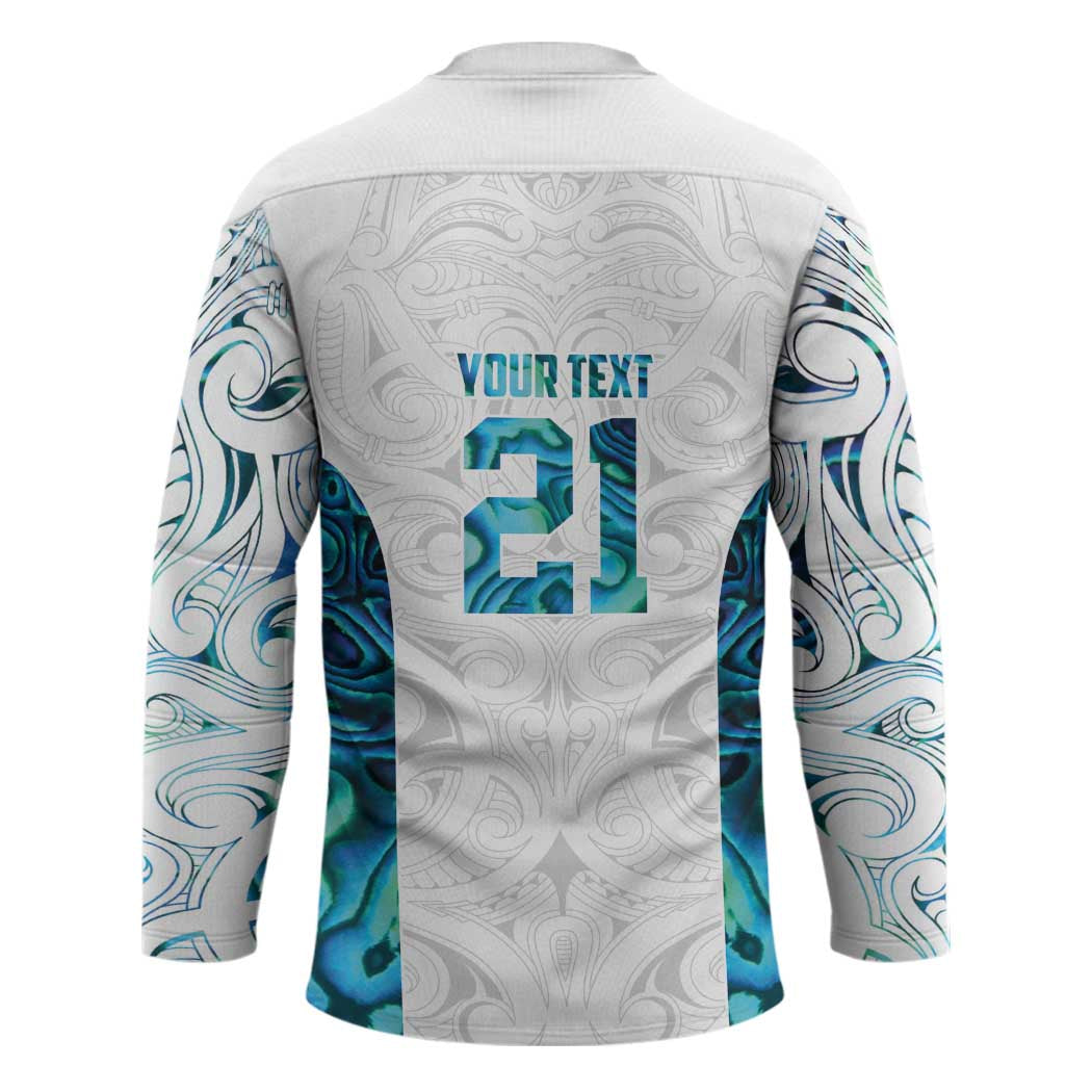 Custom New Zealand Aotearoa Hockey Jersey Maori Paua Shell Indigenous - Polynesian Pride
