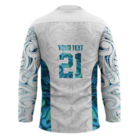 Custom New Zealand Aotearoa Hockey Jersey Maori Paua Shell Indigenous - Polynesian Pride