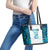 Custom New Zealand Aotearoa Leather Tote Bag Maori Paua Shell Indigenous - Polynesian Pride