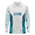 Custom New Zealand Aotearoa Long Sleeve Polo Shirt Maori Paua Shell Indigenous - Polynesian Pride