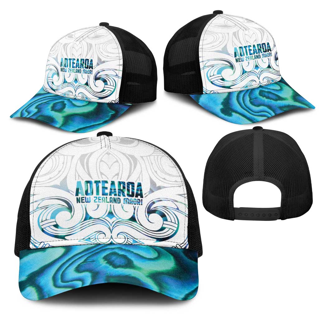 New Zealand Aotearoa Mesh Trucker Cap Maori Papua Shell Indigenous - Polynesian Pride