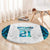 Custom New Zealand Aotearoa Round Carpet Maori Paua Shell Indigenous - Polynesian Pride